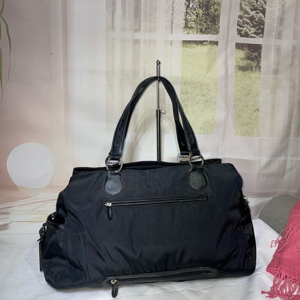 TUMI Nylon Leather Trim Travel Bag Black Large